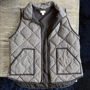 J. Crew herringbone Quilted Vest